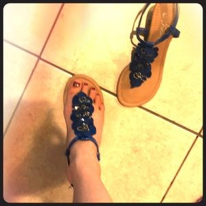 Cute small wedge sandals women size 6.5